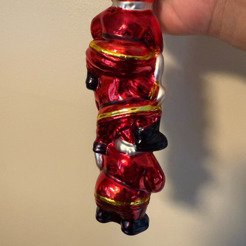 Festive Firefighter Ornament - Red and Gold - Picture 4 of 6